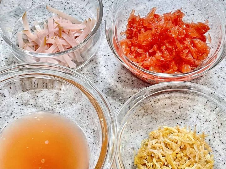 「グレープフルーツの春雨サラダ」レシピ