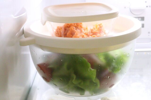 保存できる蓋付ザルボウル 保存