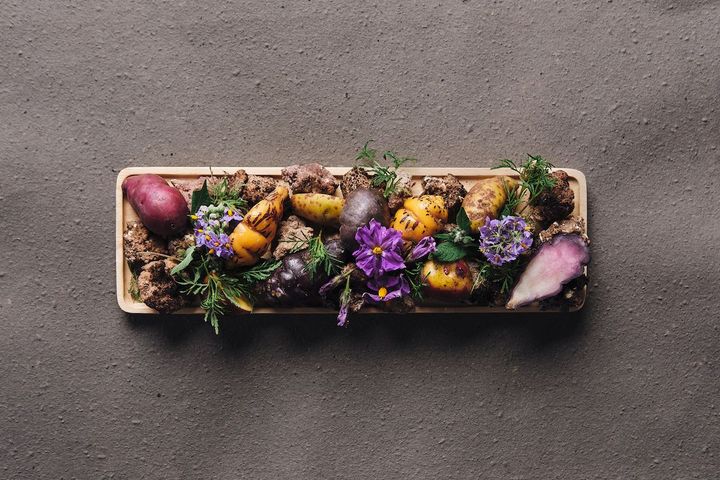 一皿ごとに食材が育った環境や歴史・文化を丁寧に説明し、食べるだけでアンデスを旅するような体験を提供。Photo_ Camila Novoa