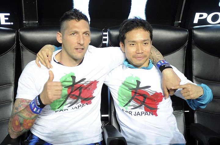 画像: マテラッツィと長友 (C)Getty Images