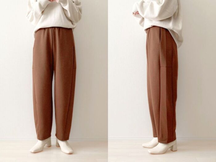 【ユニクロ】細見え＆脚長効果アリ！大人気「カーブパンツ」がついに値下げ！40代女子にもおすすめです♡