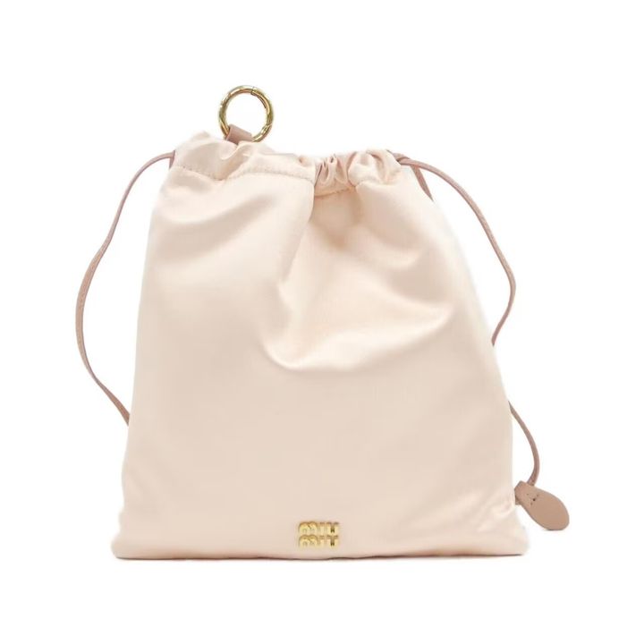 ミュウミュウのサテンの巾着ポーチ