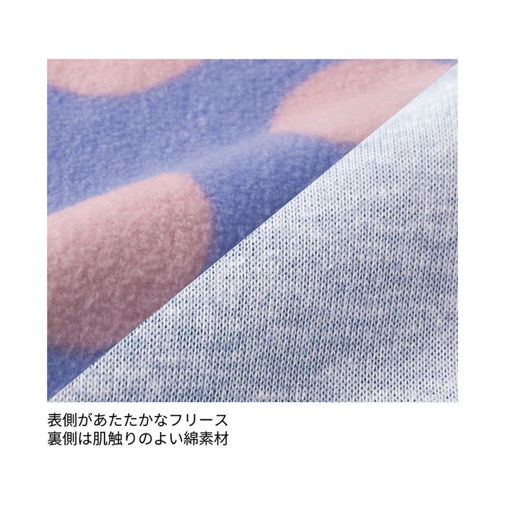 キッズ肌側綿フリースあったかパジャマ 素材アップ