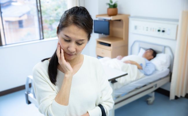 父の見舞いのイメージ