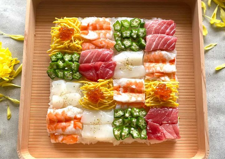 モザイク押し寿司