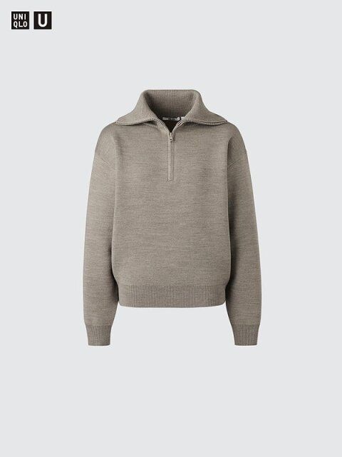 ユニクロのダブルフェイスハーフジップセーター