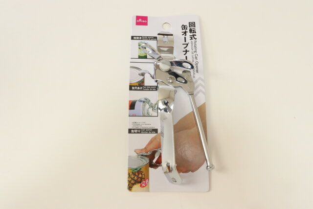 ダイソーの回転式缶オープナーのパッケージ