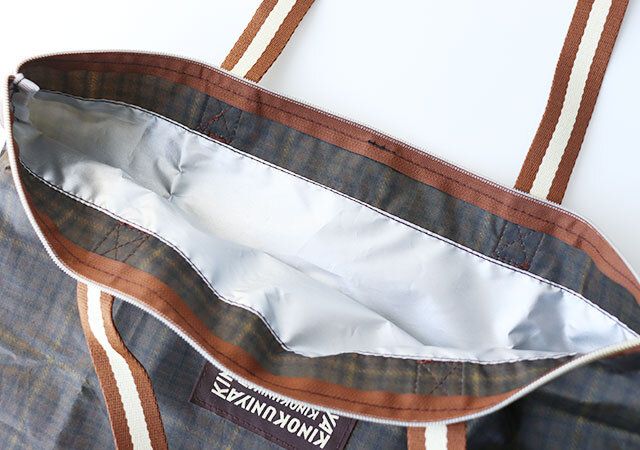 宝島社雑誌付録オトナミューズ2026年2月号の紀ノ国屋×ジャーナルスタンダード保冷・保温機能付き オリジナルチェック柄のお買い物バッグ3