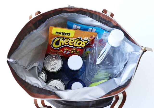 宝島社雑誌付録オトナミューズ2026年2月号の紀ノ国屋×ジャーナルスタンダード保冷・保温機能付き オリジナルチェック柄のお買い物バッグ4