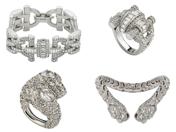 画像: 左上｜ブレスレット￥385,000、右上｜リング￥159,500、左下｜リング￥151,800、右下｜ブレスレット￥335,500 出典：グッチ