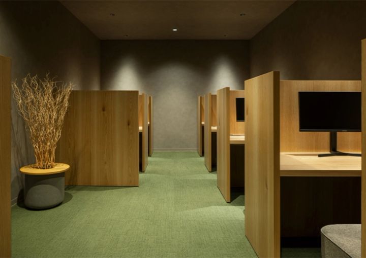 半個室もあるから集中して作業ができる