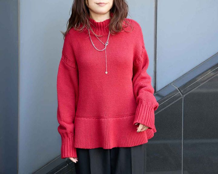 画像: 1枚で華やぐペプラムデザインニット