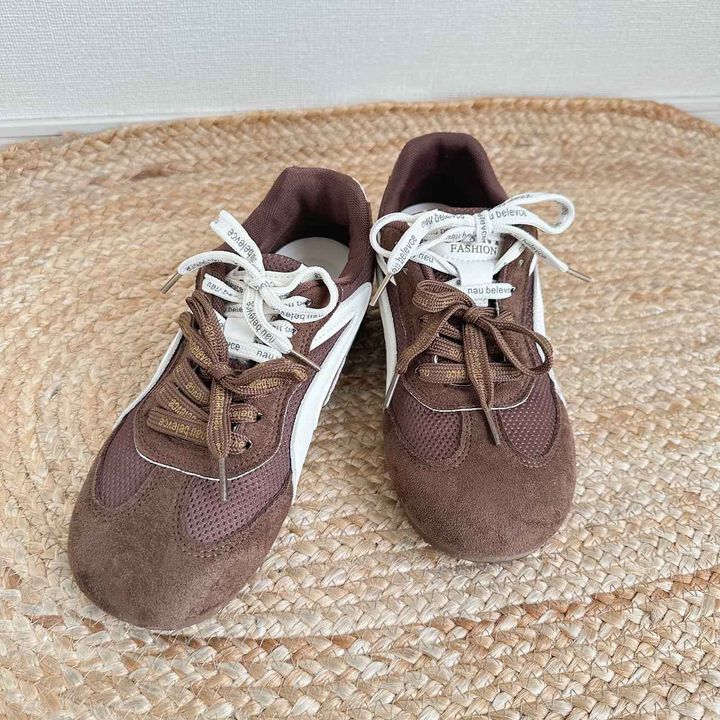 画像: レースアップカジュアルフラットシューズ