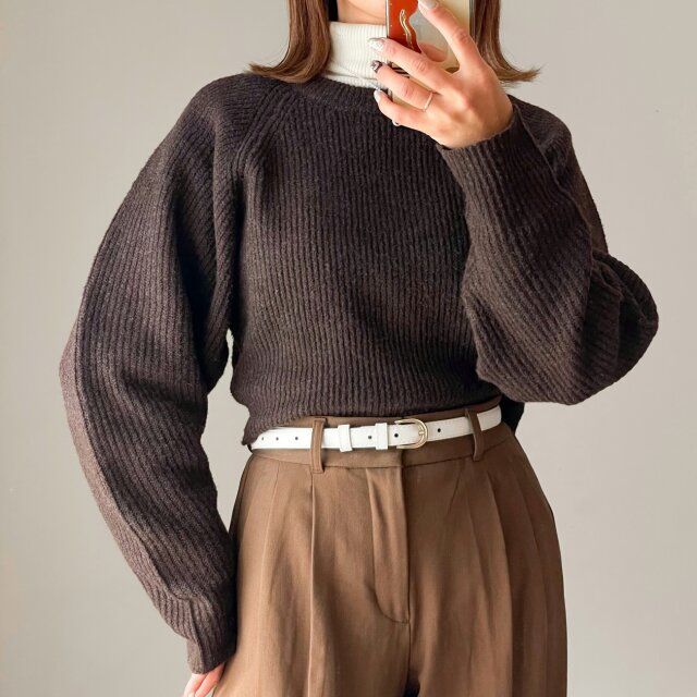 しまむらブラウンニット
