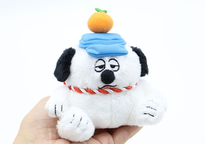 SNOOPY [スヌーピー]SNOOPY'S BROTHER OLAF鏡餅オラフのぬいぐるみチャームサイズ感