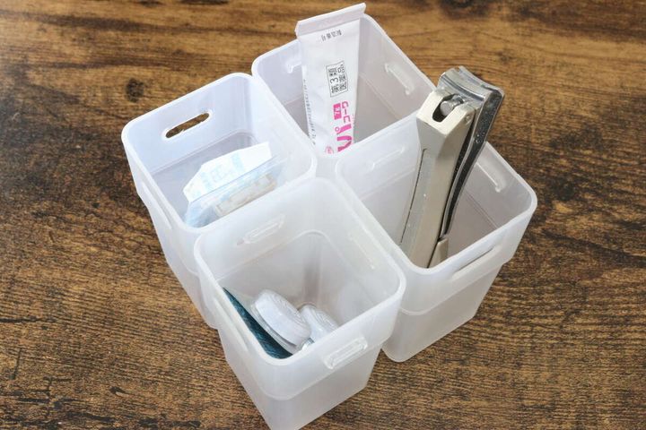 こまごま整理カップS 4P 使用例