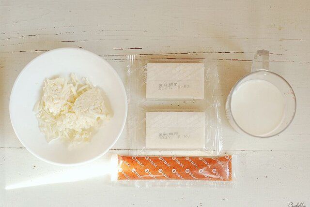 餅の明太クリームグラタンの材料