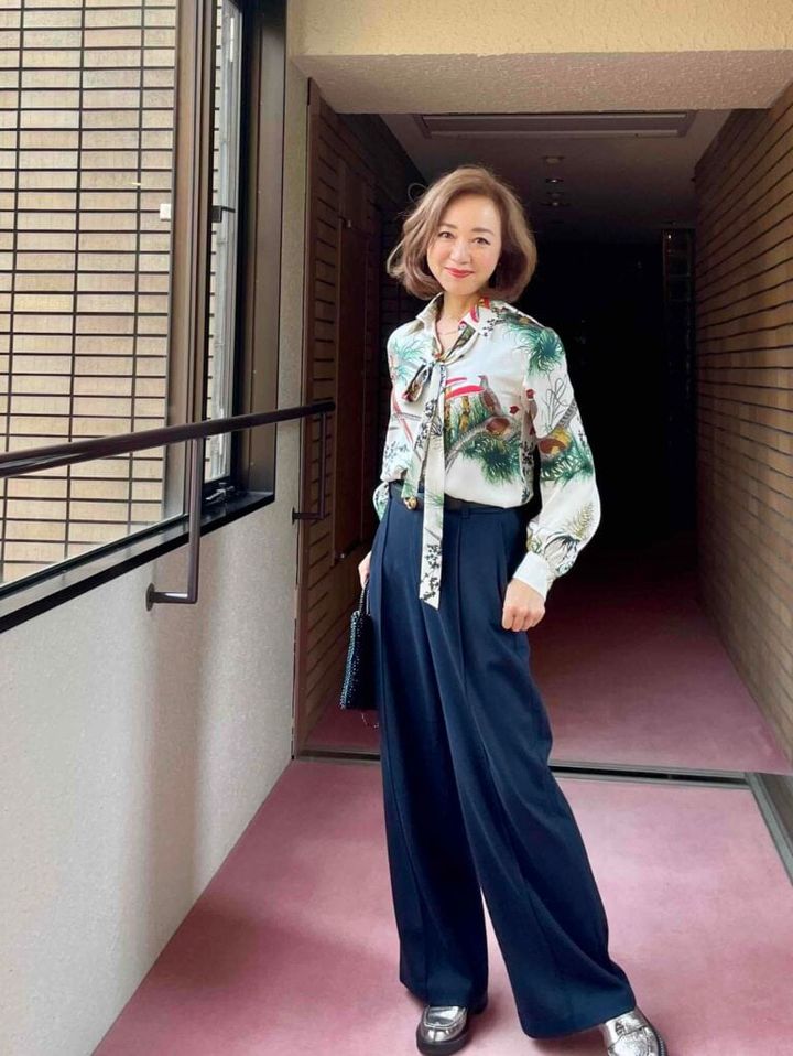 鈴木さん_ブラッシュドジャージーワイドパンツ1