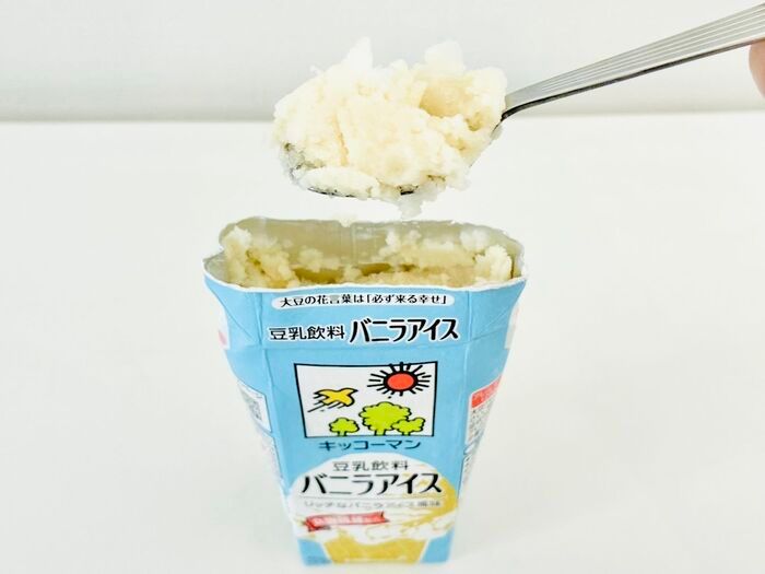 『豆乳飲料』を紙パックごと冷凍庫にドーン！→禁断の「シャリシャリ化」を試してみたら…激ウマでした。