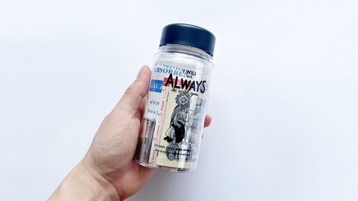持ち歩ける『防災ボトル』を100均グッズで作ってみた。防災バッグの見直しも！【もしもの備えに】