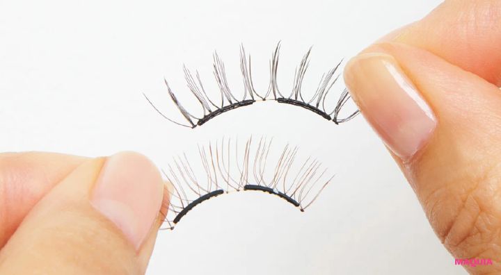 マグネット式つけまつ毛の付け方 つけまつ毛の確認