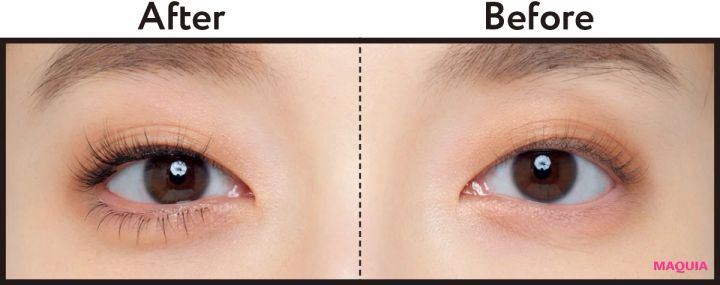 のり不要（グルーレス）つけまつげ 下まつ毛のビフォーアフター