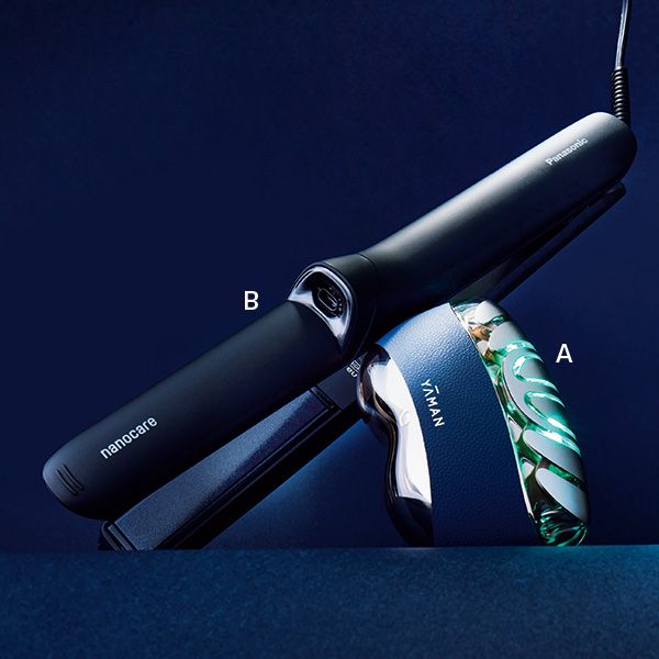 【A】ヤーマン トウキョウ ジャパン リフトロジー SP 【B】パナソニック ストレートアイロン ナノケア EH-HN50