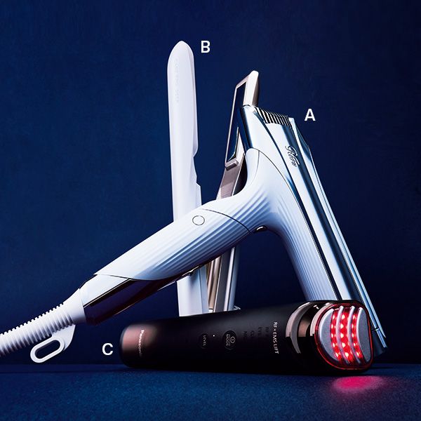 【A】リファ ビューテックドライヤー S＋ 【B】CARE PRO CARE PRO DEEP 【C】パナソニック バイタリフト RF EX EH-SR86