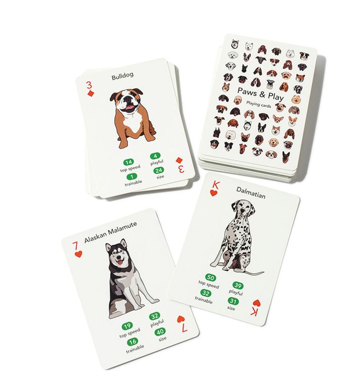 犬の豆知識やトップトランプも楽しめる一品