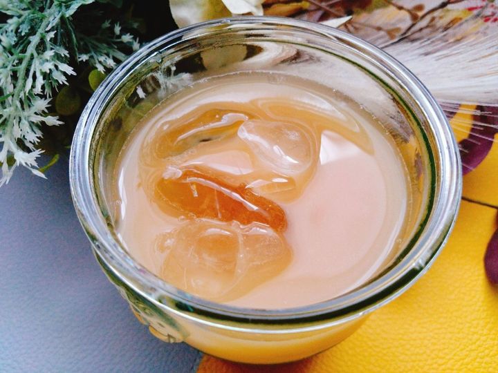 合わせたらおいしかったー！白桃ウーロンカルピス