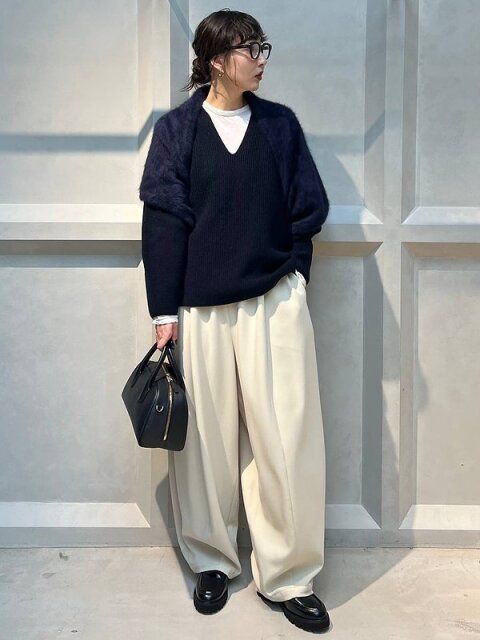ネイビーニットコーデ4