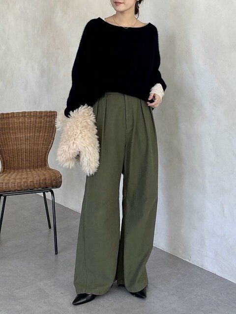 ネイビーニットコーデ3