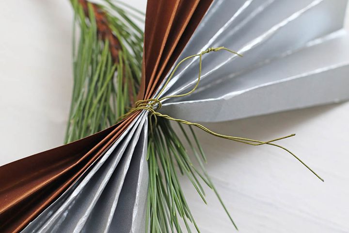 ワイヤーで留める