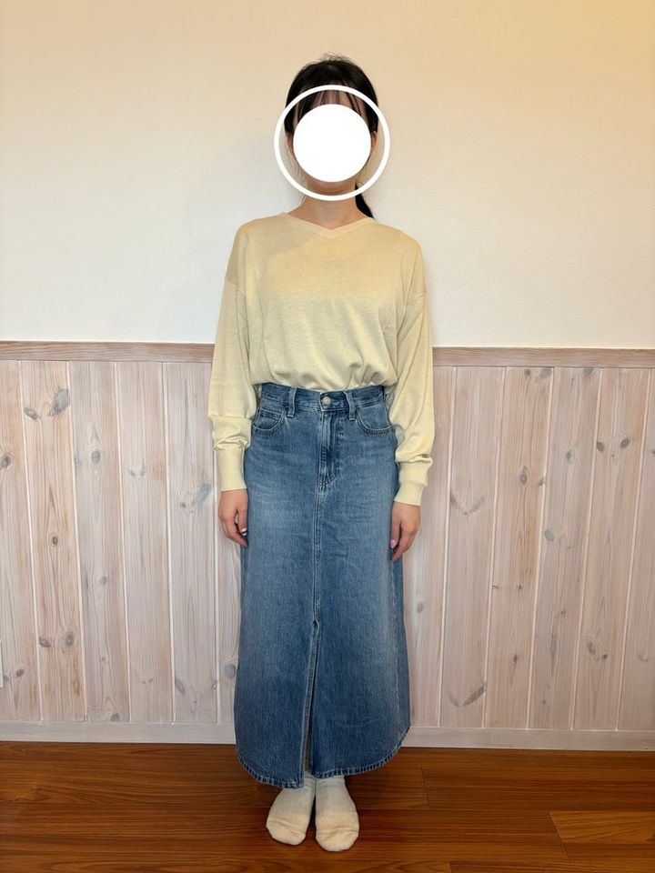 無印良品 婦人 大豆繊維を使ったⅤネックセーター