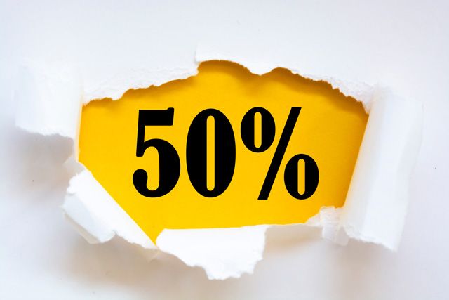 50%