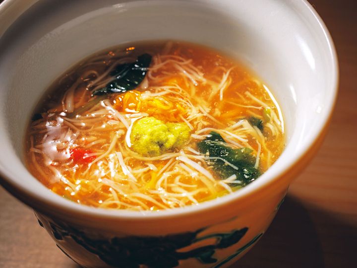 麻布十番『みつい』の湯葉の毛蟹あんかけ