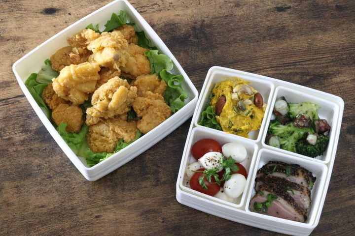 ダイソー イノマタ オードブルボックス 盛り付け例