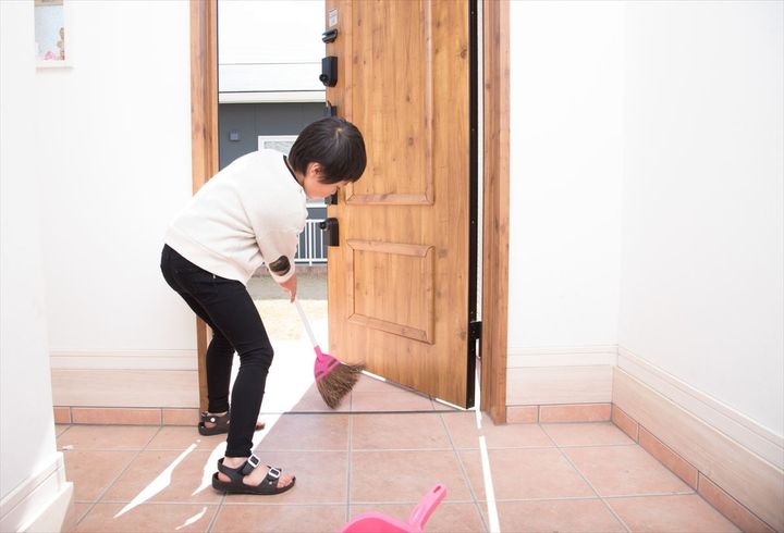 玄関掃除の頻度は？