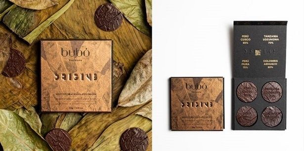 「チョコリブロ オリジン」には、みずみずしい果実を感じる味わいのCusco 65%、オレンジにキャラメルのような甘みを感じるUdzungwa 70%、ラズベリーを思わせる酸味とピーカンナッツのような香りのPiura 75%、甘さの中にほのかな苦みを感じるスパイシーなArhuaco 82%の4種が入る