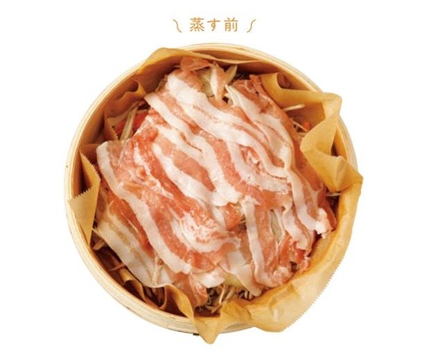 豚肉はなるべく重ならないよう広げてのせる （C）らむ／ワニブックス