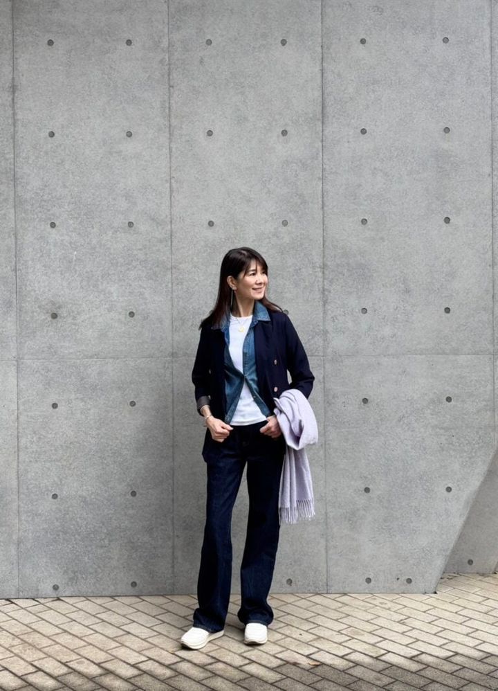fumiさん_ワイドストレートジーンズ/丈長め1