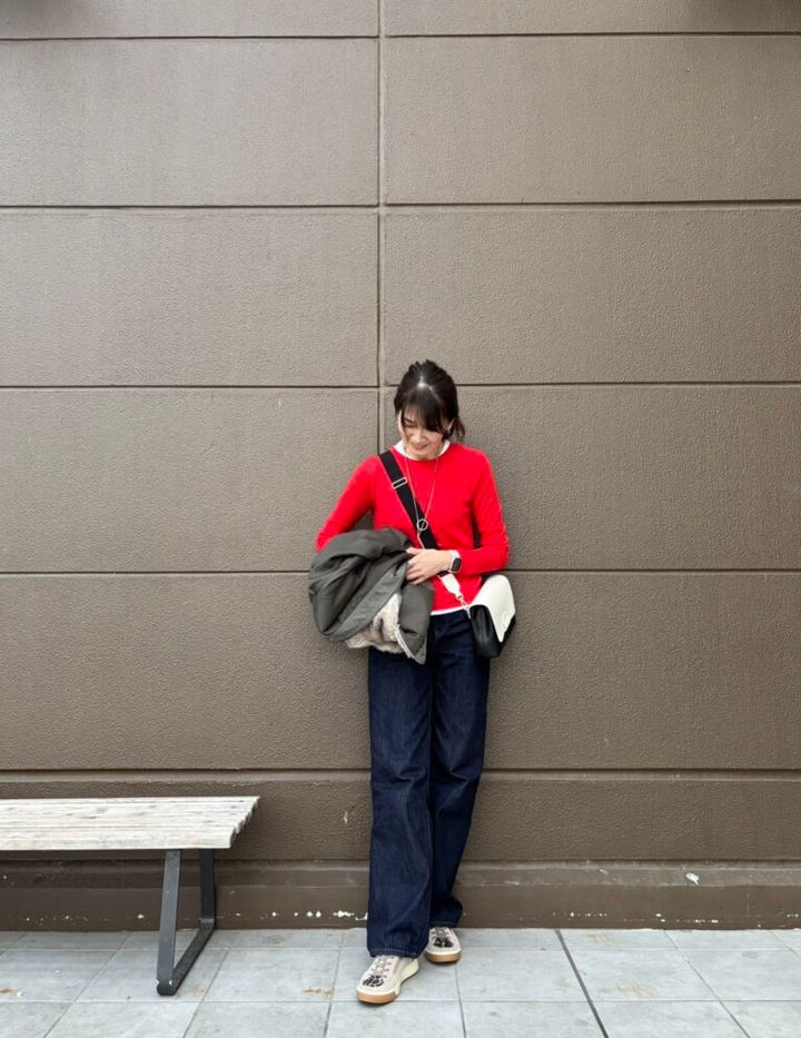 fumiさん_ワイドストレートジーンズ/丈長め2