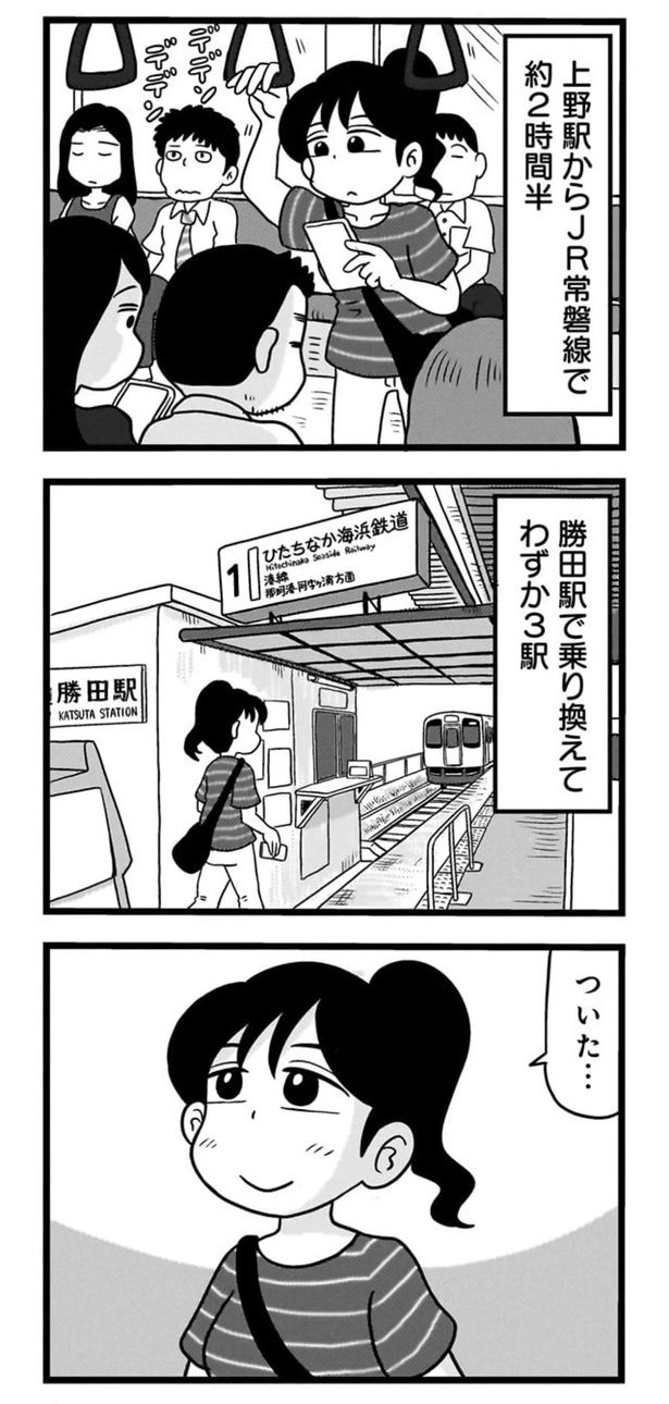 上野駅からJR常磐線で約2時間半、勝田駅で乗り換えてわずか3駅 （C）小坂俊史／竹書房