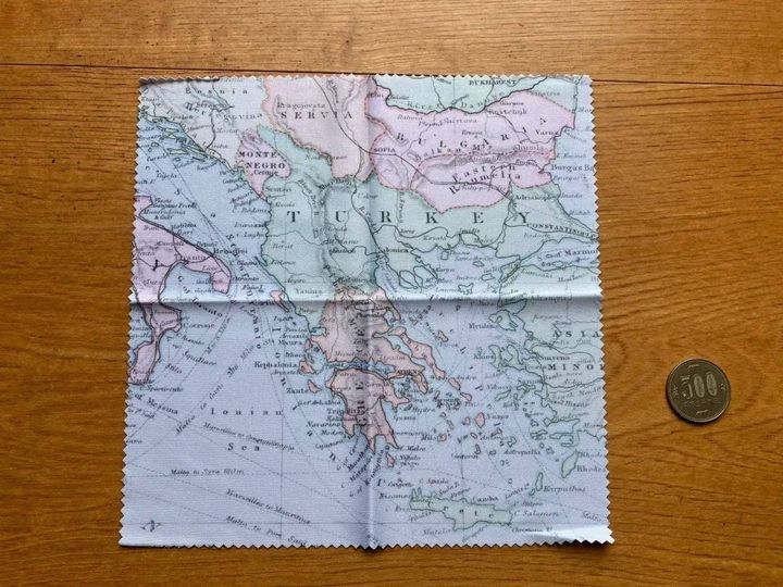 Seria(セリア)：メガネ拭き 旅気分