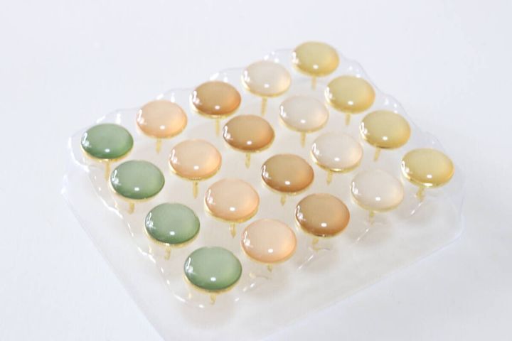 デザインプッシュピン 20P ホワイトグレー＆くすみカラー