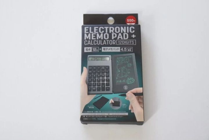 ダイソーのELECTRONIC MEMO PAD＋CALCULATOR 12DIGITS