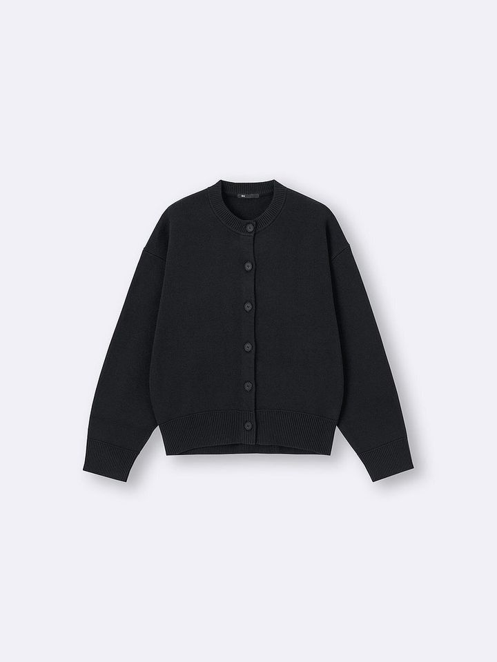 GUのスウェットライクニットドルマンスリーブカーディガン