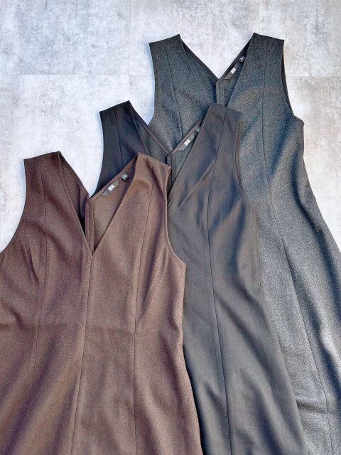 ユニクロブラッシュドジャージーワンピースの3アイテム