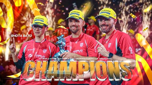 プロeスポーツ「QT DIG∞」の佐藤彰太選手が「GT World Series 2025」で年間王者に