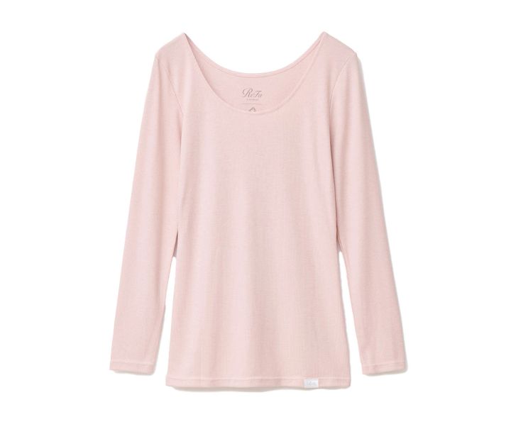 2026冬 温活グッズ ReFa モイストリブ Uネックショートスリーブインナー